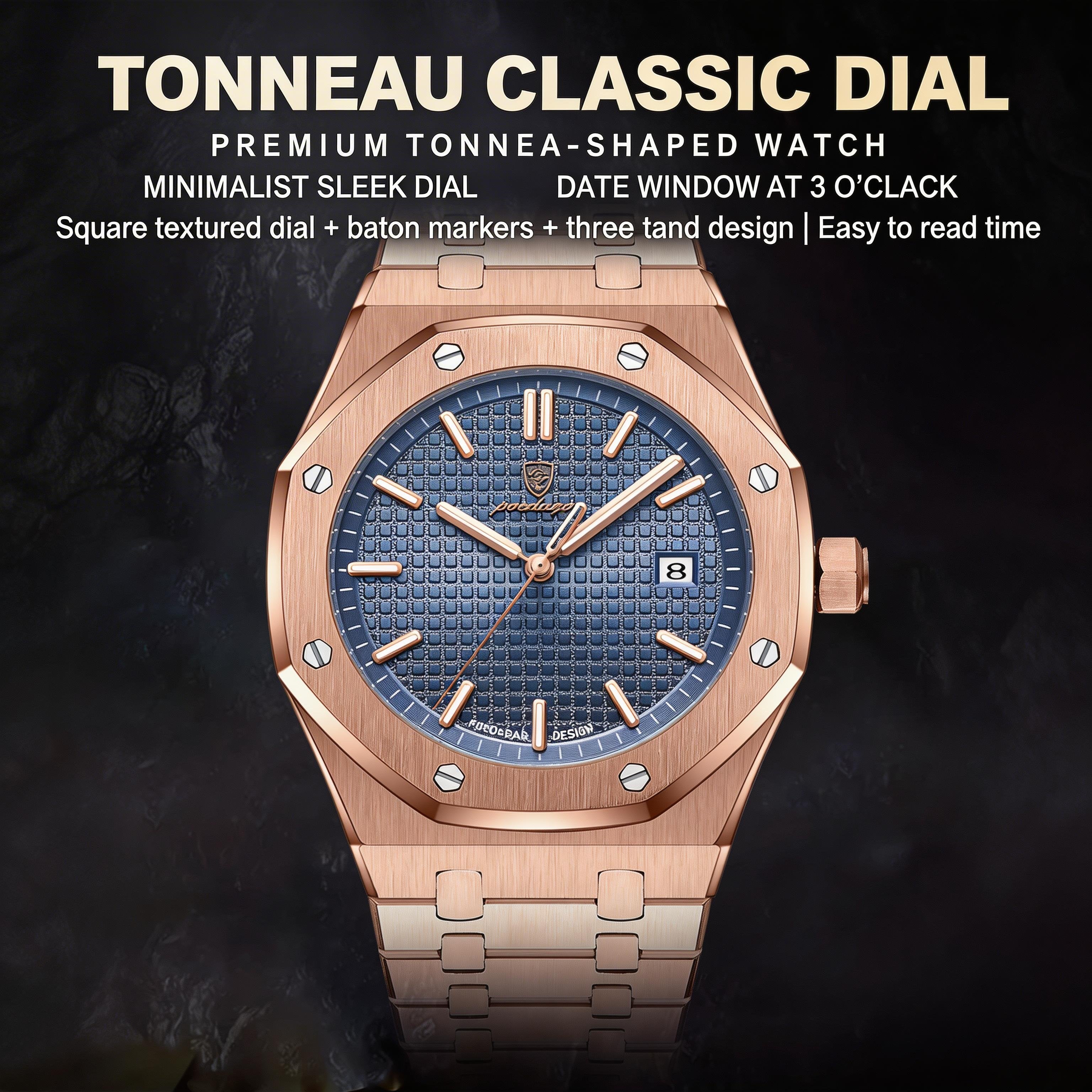 Swiss Brand Men's Water-Resistant Luminous Quartz Watch