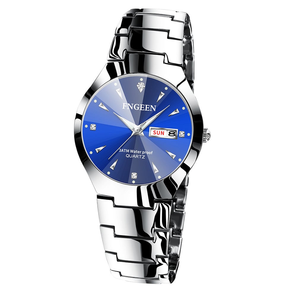Quartz wristwatch for the fashionable business gentleman