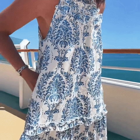 🌺 THE HALTER TIERED MAXI: FLOWY, VIBRANT, BOHEMIAN DREAMS — YOUR SUMMER STATEMENT DRESS 🌺