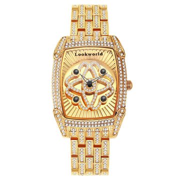 Women's Diamond-Set Rotating Quartz Fashion Watch