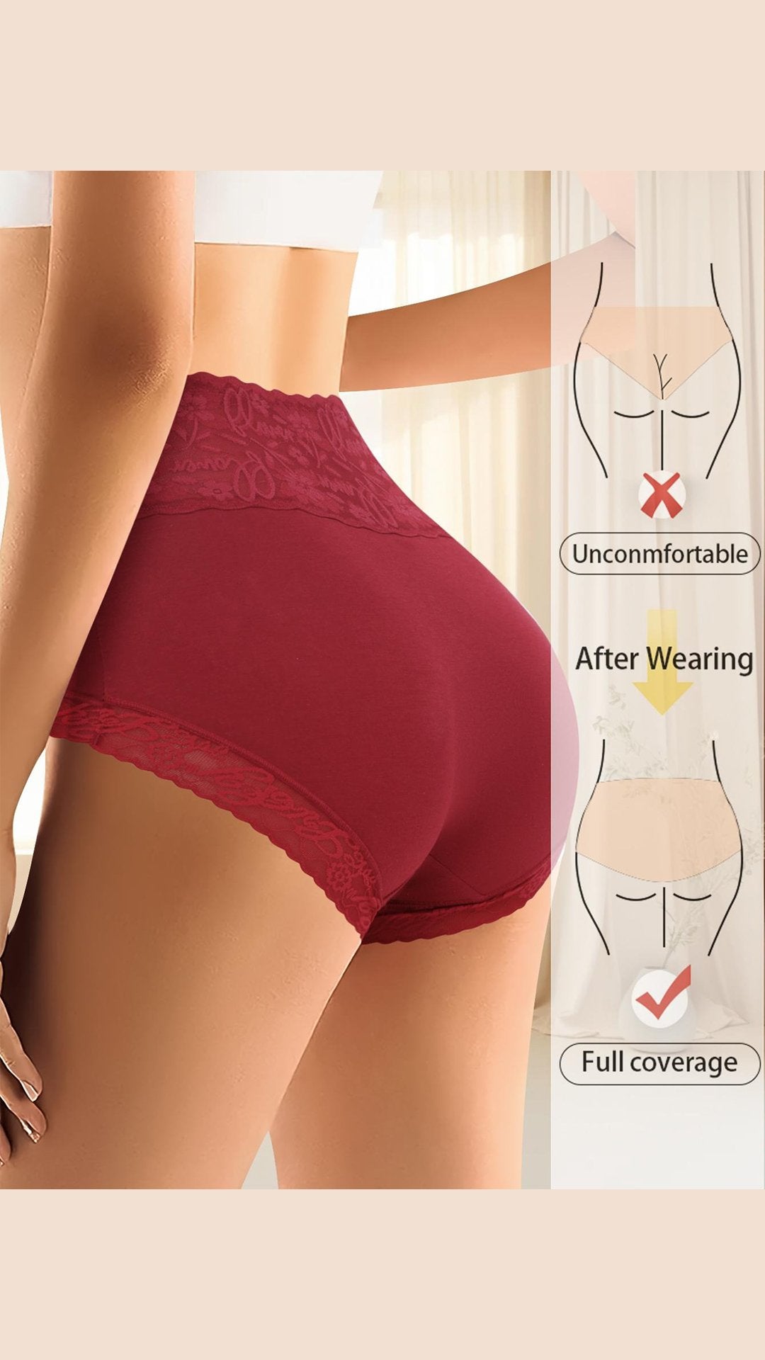 🌸 THE LACE PRINT BRIEF COLLECTION: 6/12 PAIRS, HIGH-WAISTED, SEAMLESS, EFFORTLESSLY ELEGANT 🌸