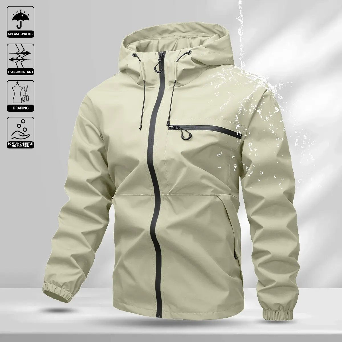 🔥Limited 50% Off🔥Men's All-Round Hooded Jacket - Waterproof, Wind-Resistant Work & Casual Wear