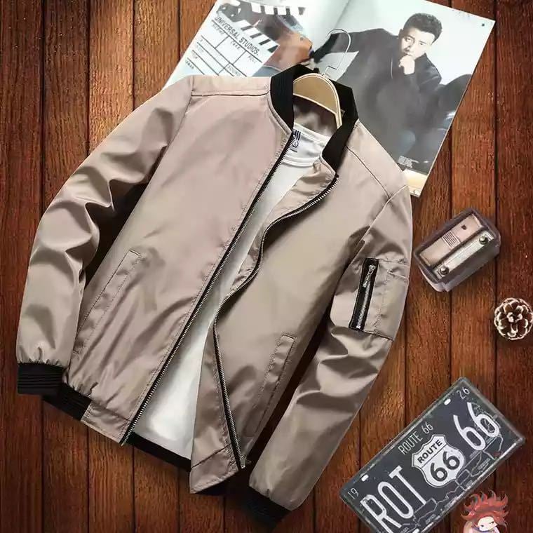 Men's Stylish Black Bomber Jacket|Comfortable Trendy Baseball Jersey Coat