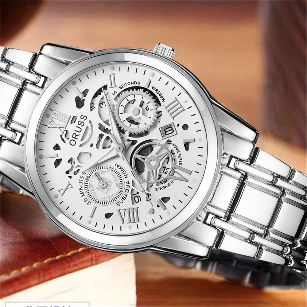 Swiss Water-Resistant Fully Automatic Quartz Watch for Men