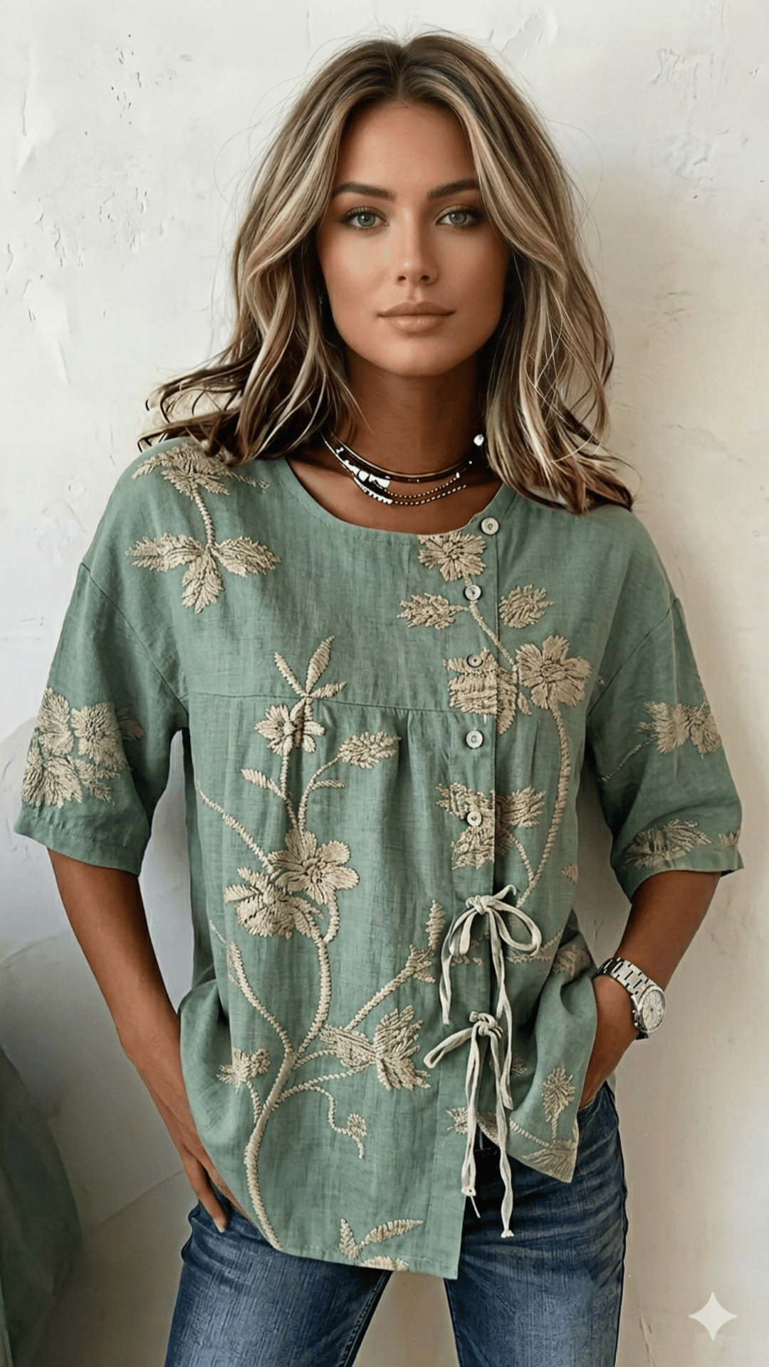 🌸 THE BOHO TIE-SIDE TOP: RELAXED FIT, ADJUSTABLE WAIST, VINTAGE SOUL — YOUR NEW WARDROBE CHAMELEON 🌸