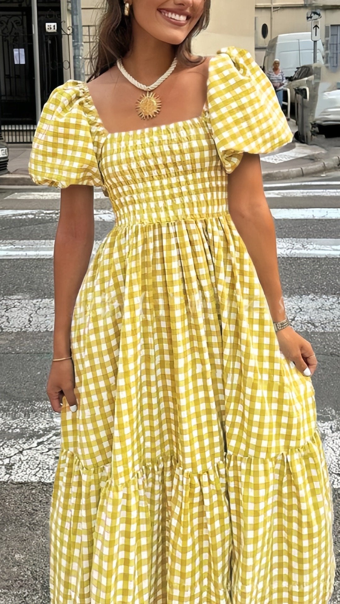 ✨THE FRENCHY SQUARE DRESS: PLAID, RUFFLED HEM, ELASTIC CUFF SLEEVES — YOUR NEW FAVOURITE FOR LEISURE & DATES✨