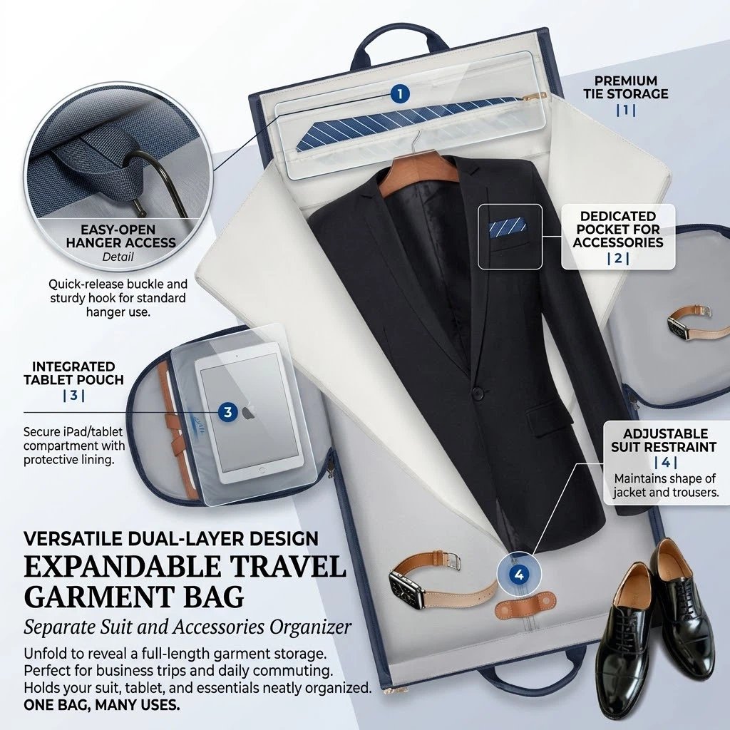 Men's Vintage Large Capacity Business Travel Bag