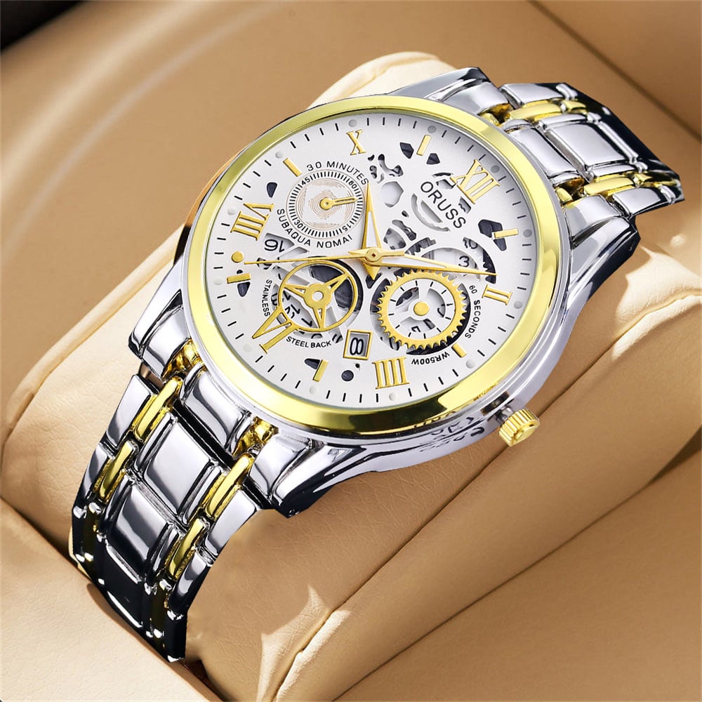 Swiss Water-Resistant Fully Automatic Quartz Watch for Men