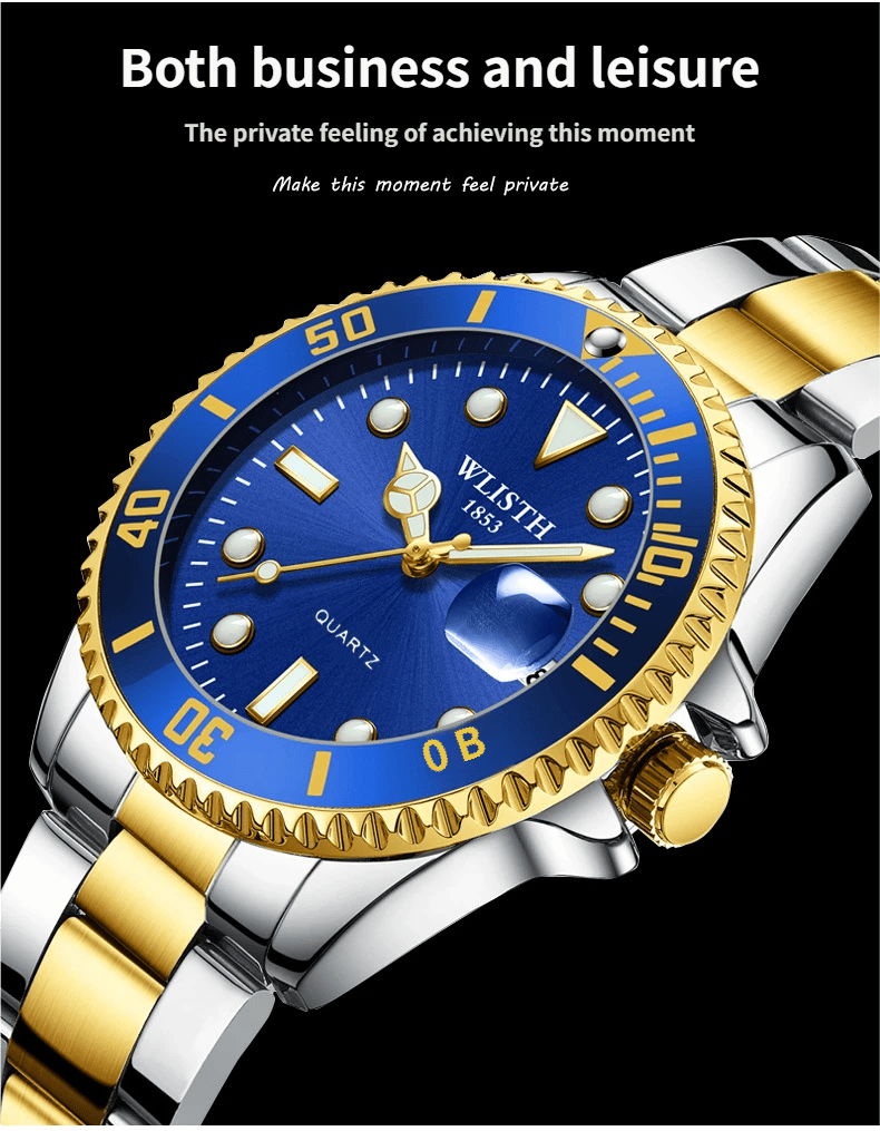 Luxury business watch, men's waterproof quartz watch