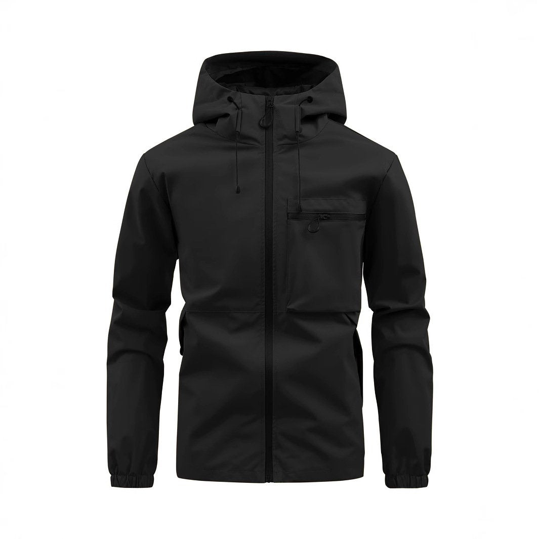 Men's All-Round Hooded Jacket - Waterproof, Wind-Resistant Work & Casual Wear