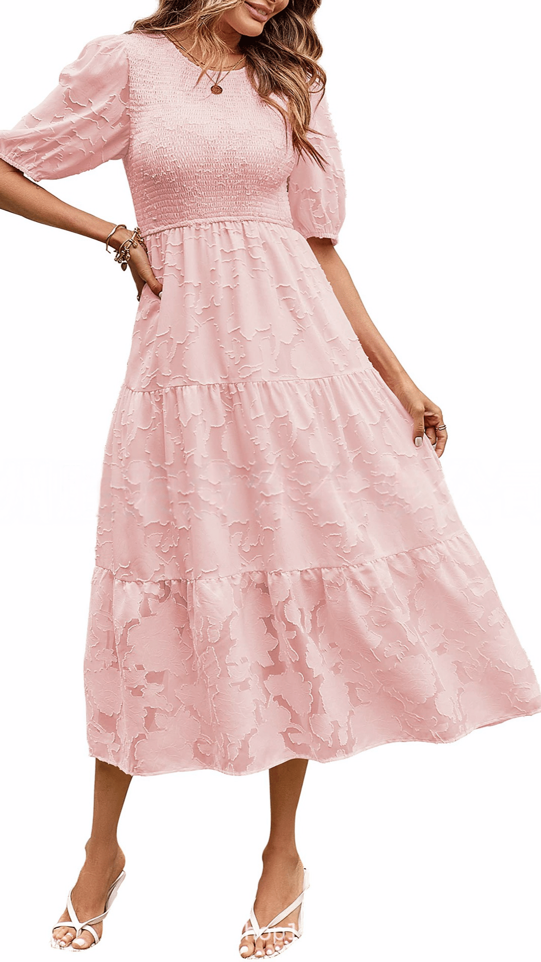 🌸 THE SMOCKED BUBBLE MAXI: PUFF SLEEVES, FLORAL LACE, TIERED DREAMS — YOUR 2026 SUMMER ROMANCE STARTS HERE 🌸