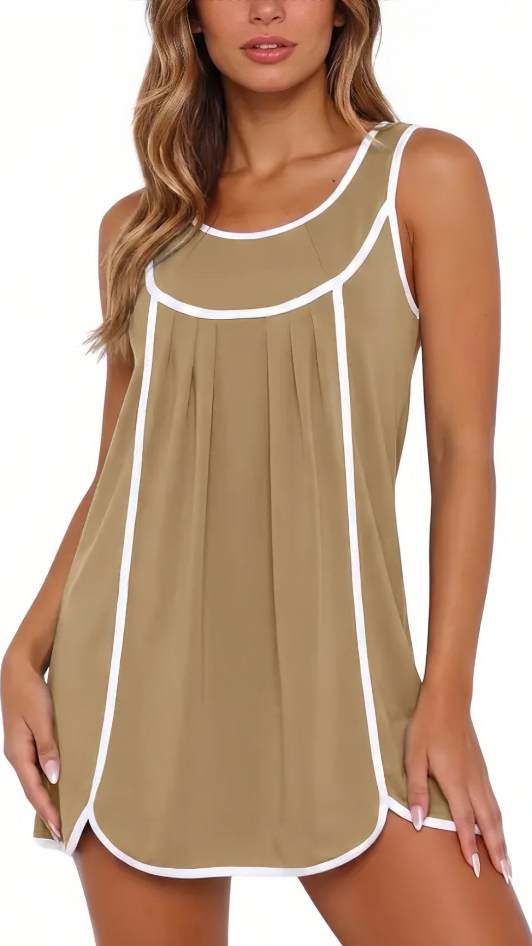 🎾 THE TENNIS CORE DRESS: SLEEVELESS, LOOSE FIT, SIDE SPLIT — YOUR NEW SUMMER SPORTY CHIC 🎾
