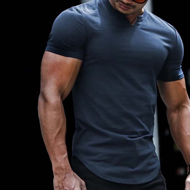 🌞 Spring Awakening: 50% Off! ✨Men's Athletic V-Neck T-Shirt | High-Stretch Slim Fit Tee