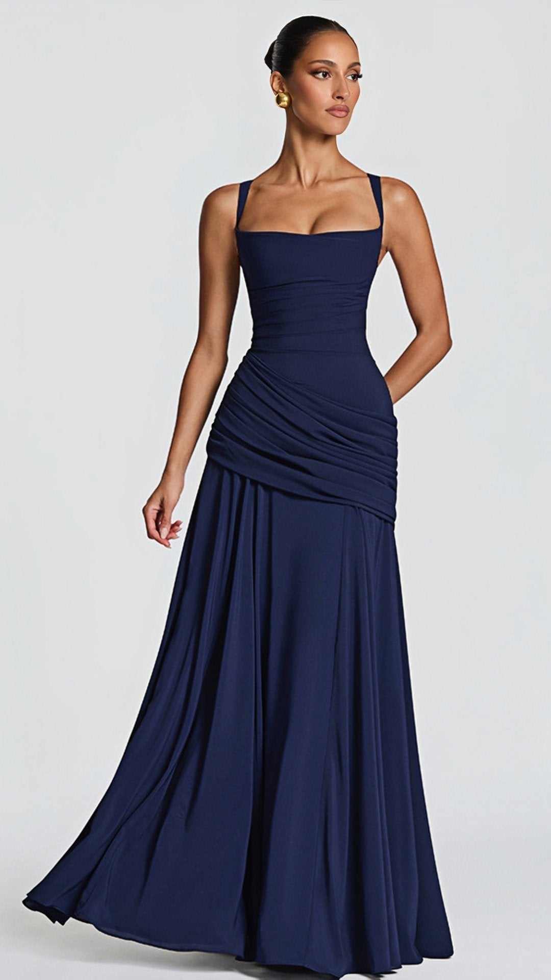 👑 THE SCULPTED SQUARE MAXI: HIGH-WAISTED, PLEATED, SLEEVELESS — YOUR NEW POWER SILHOUETTE 👑