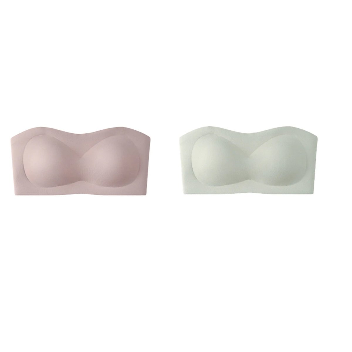 ⛱️💞Womens Strapless Bras Push Up Bandeau Bra Non Slip Wireless Supportive Padded Bras Seamless Comfortable Tube Jelly Bra