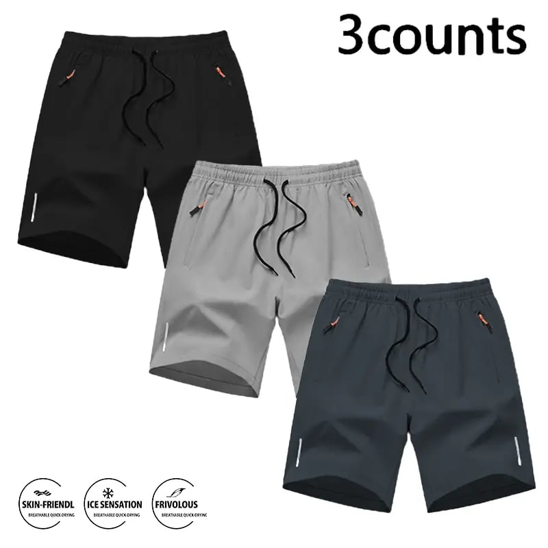 Men's Relaxed Fit Cargo Shorts with Zipper Pockets - Breathable Summer Casual Shorts for Everyday & Vacation