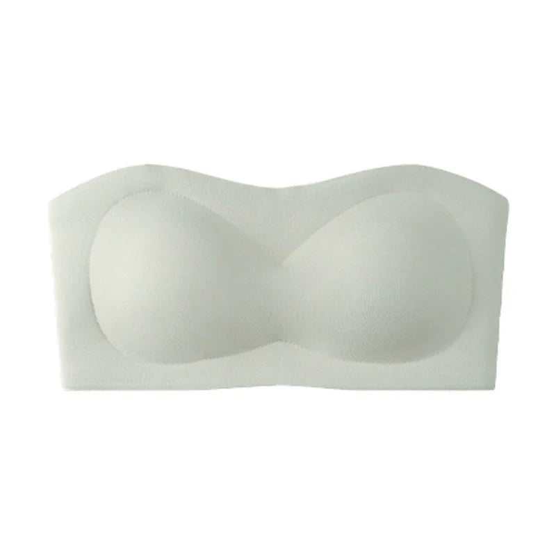 ⛱️💞Womens Strapless Bras Push Up Bandeau Bra Non Slip Wireless Supportive Padded Bras Seamless Comfortable Tube Jelly Bra