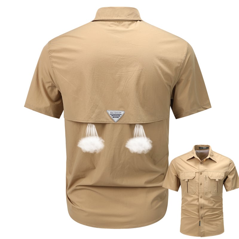 The Aero-Transit Shirt: Hidden Mesh-Vented Solid Shirt | Breathable Utility Gear for Men
