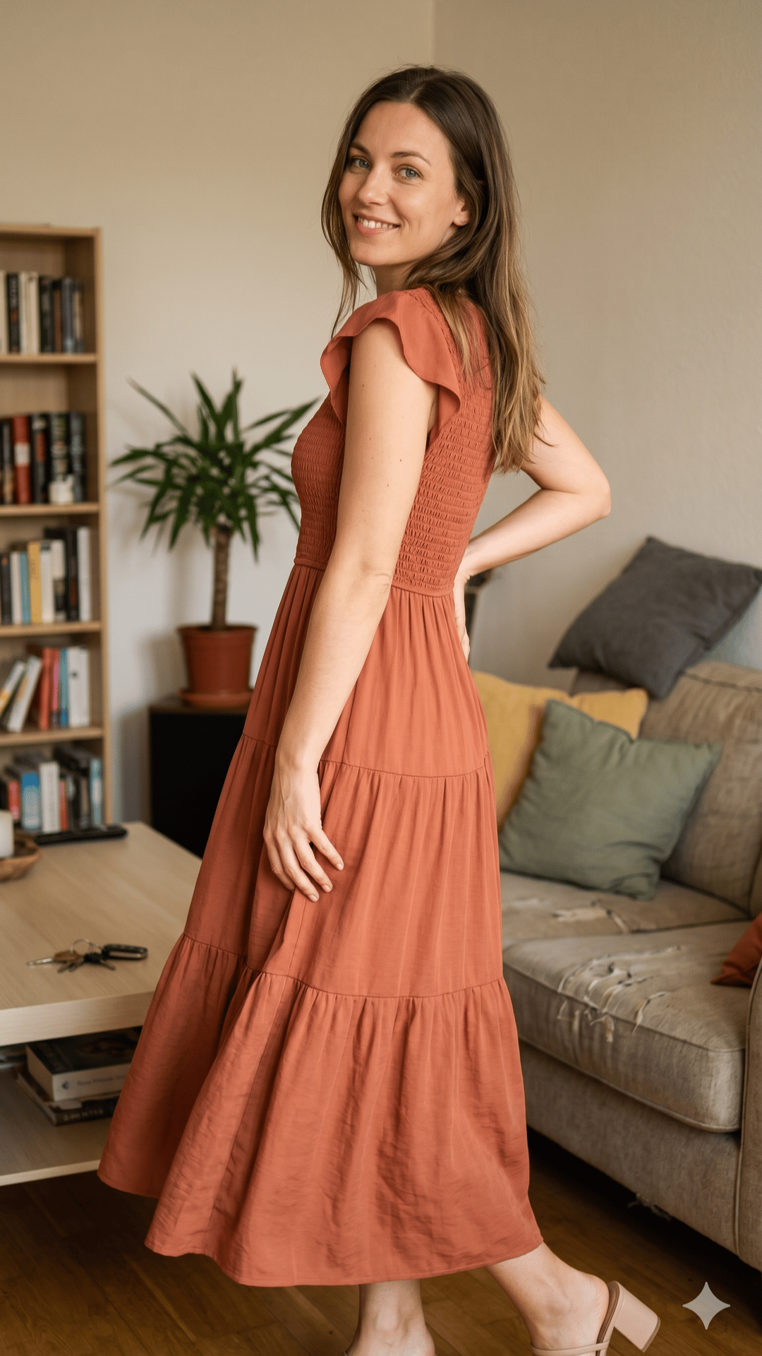 🌸 THE COTTAGECORE SMOCKED MIDI: FLUTTER SLEEVES, TIERED SKIRT, HIGH WAIST — YOUR SWEETEST SUMMER ESSENTIAL 🌸