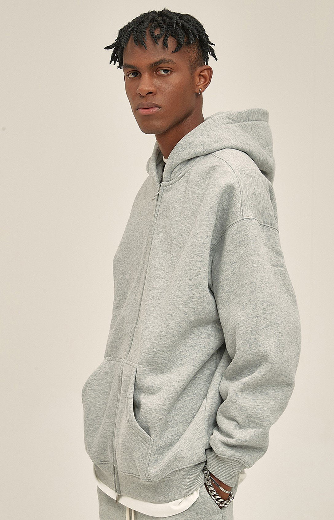Oversized Zip Up Hoodie 🔥 Casual Streetwear Sweatshirt 👕 Double Zipper Jacket with Pockets