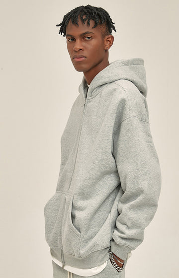 Oversized Zip Up Hoodie 🔥 Casual Streetwear Sweatshirt 👕 Double Zipper Jacket with Pockets