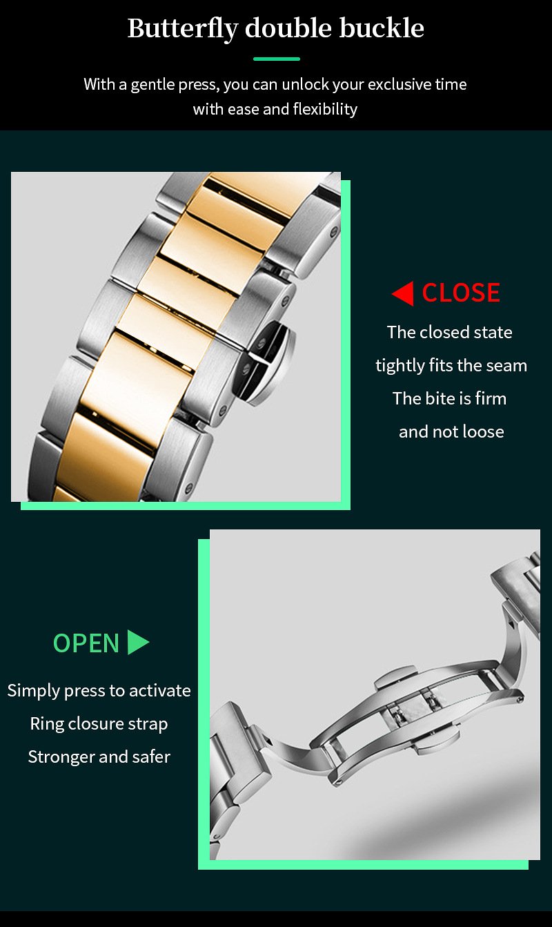 Men's luxury watch with waterproof and luminous dial