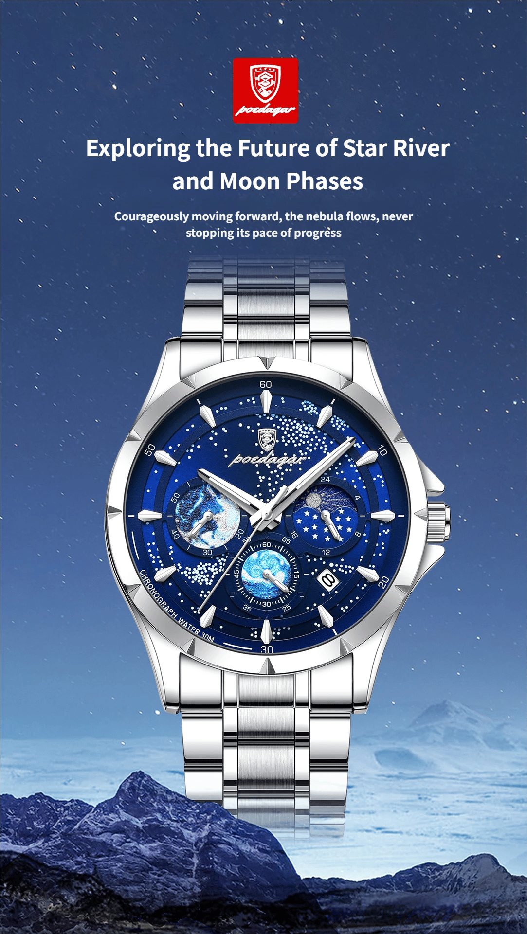 Starry Night Luminous Multifunctional Men's Quartz Watch