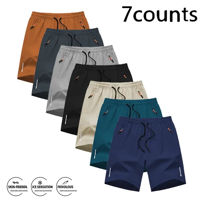 Men's Relaxed Fit Cargo Shorts with Zipper Pockets - Breathable Summer Casual Shorts for Everyday & Vacation