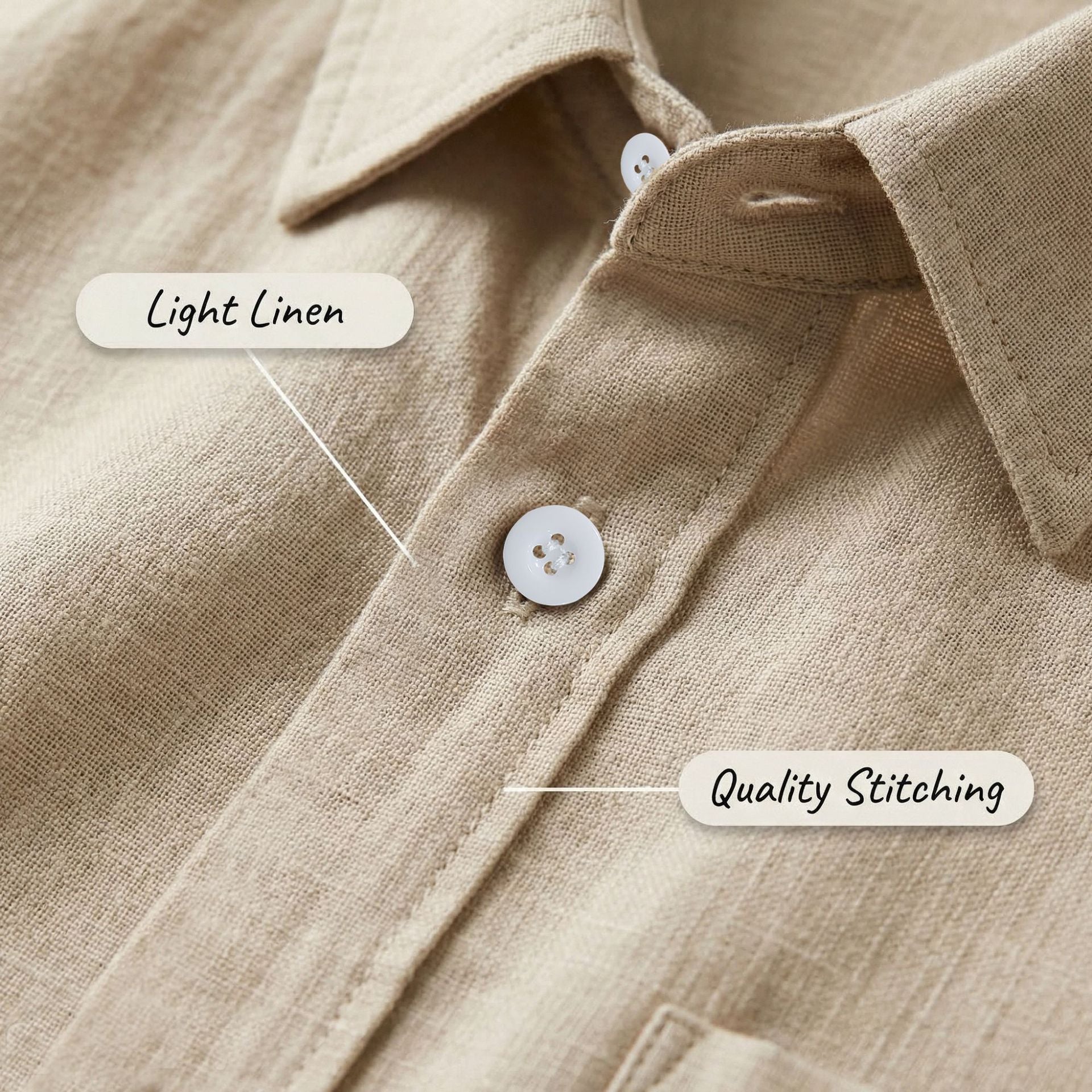 Men's Summer Linen Short-Sleeve Shirt