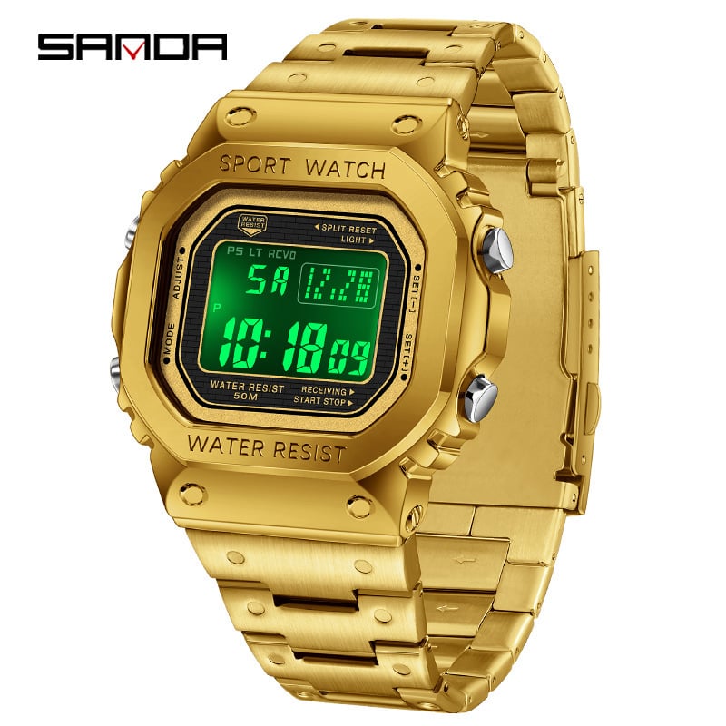 Multifunctional Square Waterproof Digital Watch
