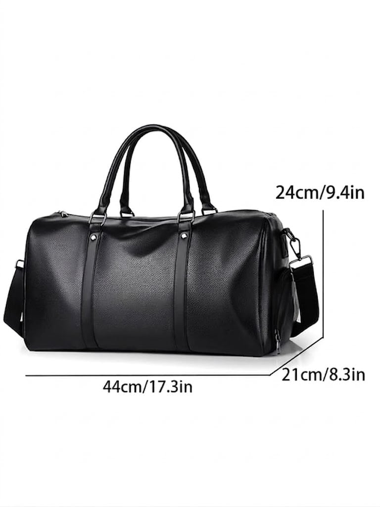 The Stealth Weekender | Premium Minimalist Travel Handbag: Structured Large Capacity Crossbody for Executive Travel