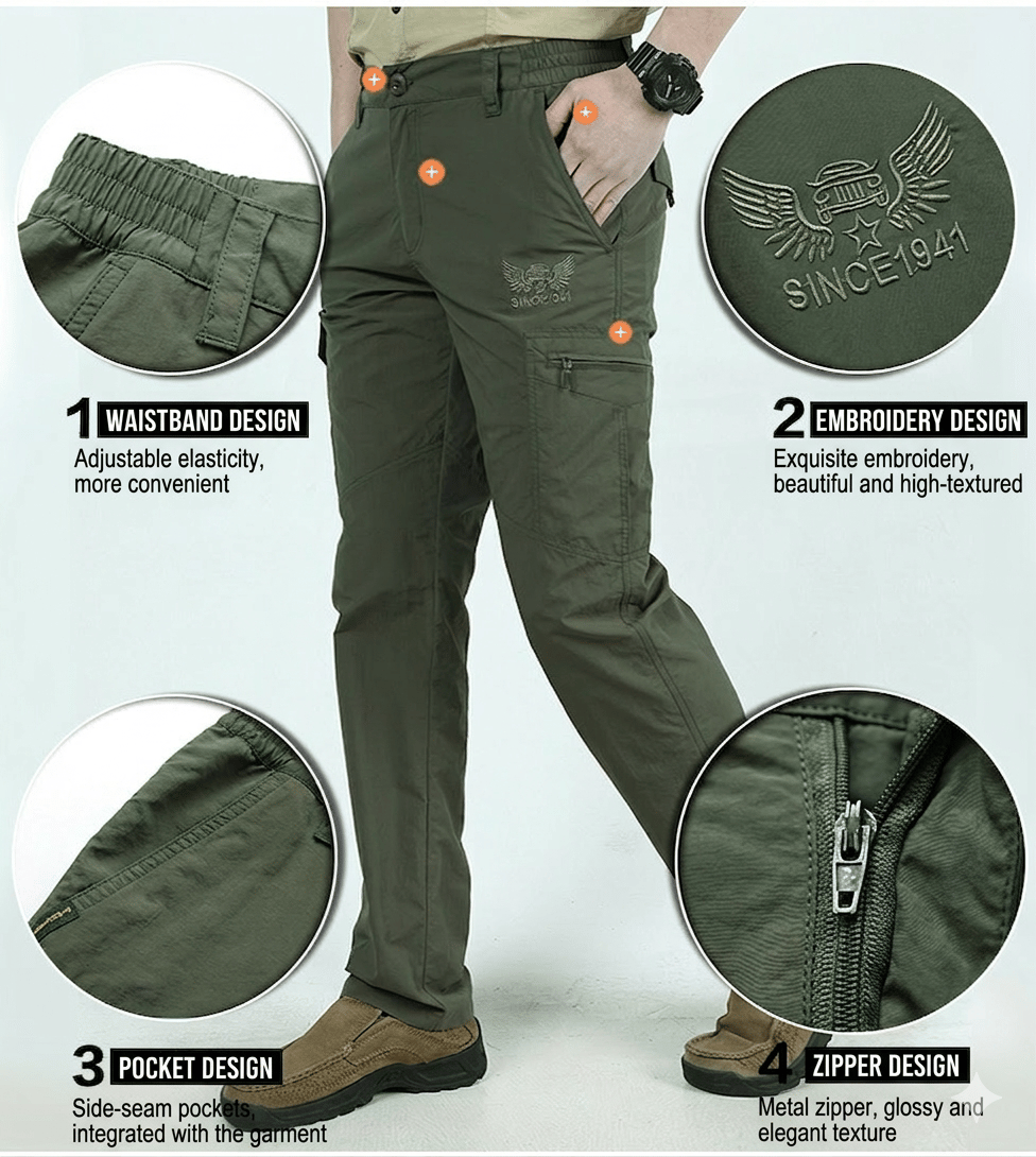 Men's Outdoor Hiking Trousers :Quick Dry & Lightweight