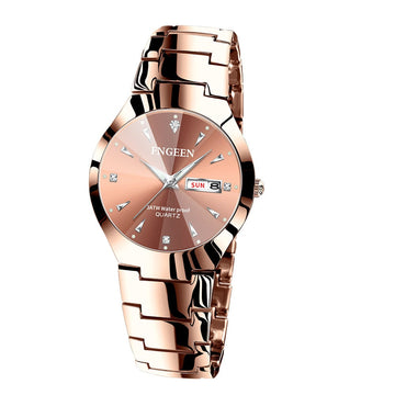 Quartz wristwatch for the fashionable business gentleman