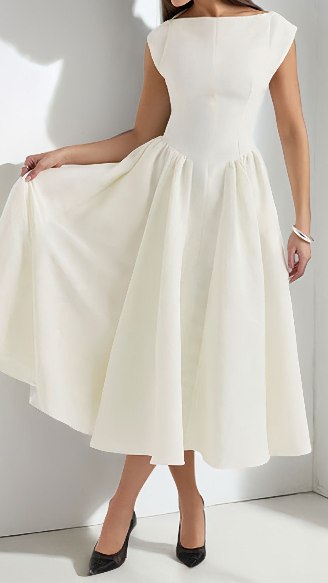 🥂 THE PARISIAN CINCH DRESS: WAIST-DEFINING, PURE COLOUR — YOUR NEW ROMANTIC SIGNATURE 🥂