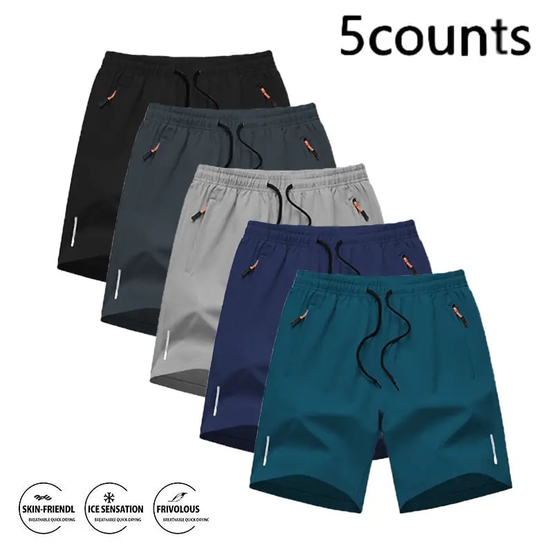 Men's Relaxed Fit Cargo Shorts with Zipper Pockets - Breathable Summer Casual Shorts for Everyday & Vacation