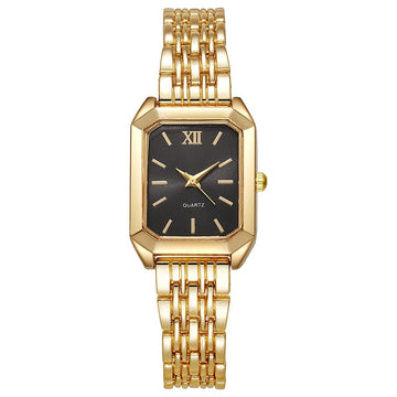 Luxury Steel-Strap Women's Square Quartz Watch