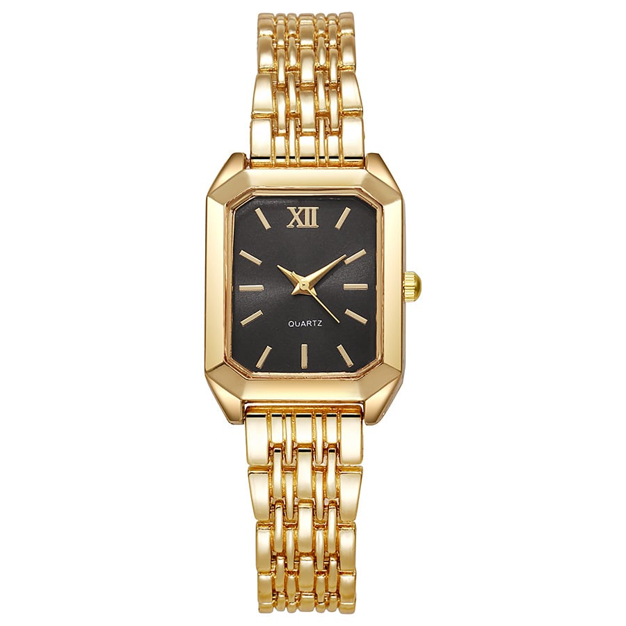 Luxury Steel-Strap Women's Square Quartz Watch