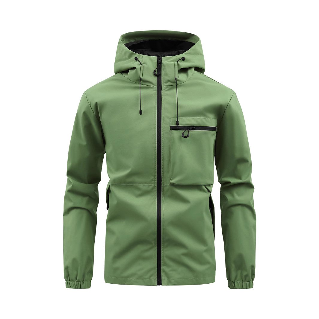 Men's All-Round Hooded Jacket - Waterproof, Wind-Resistant Work & Casual Wear