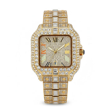 Men's Square Fashion Full Diamond Watch