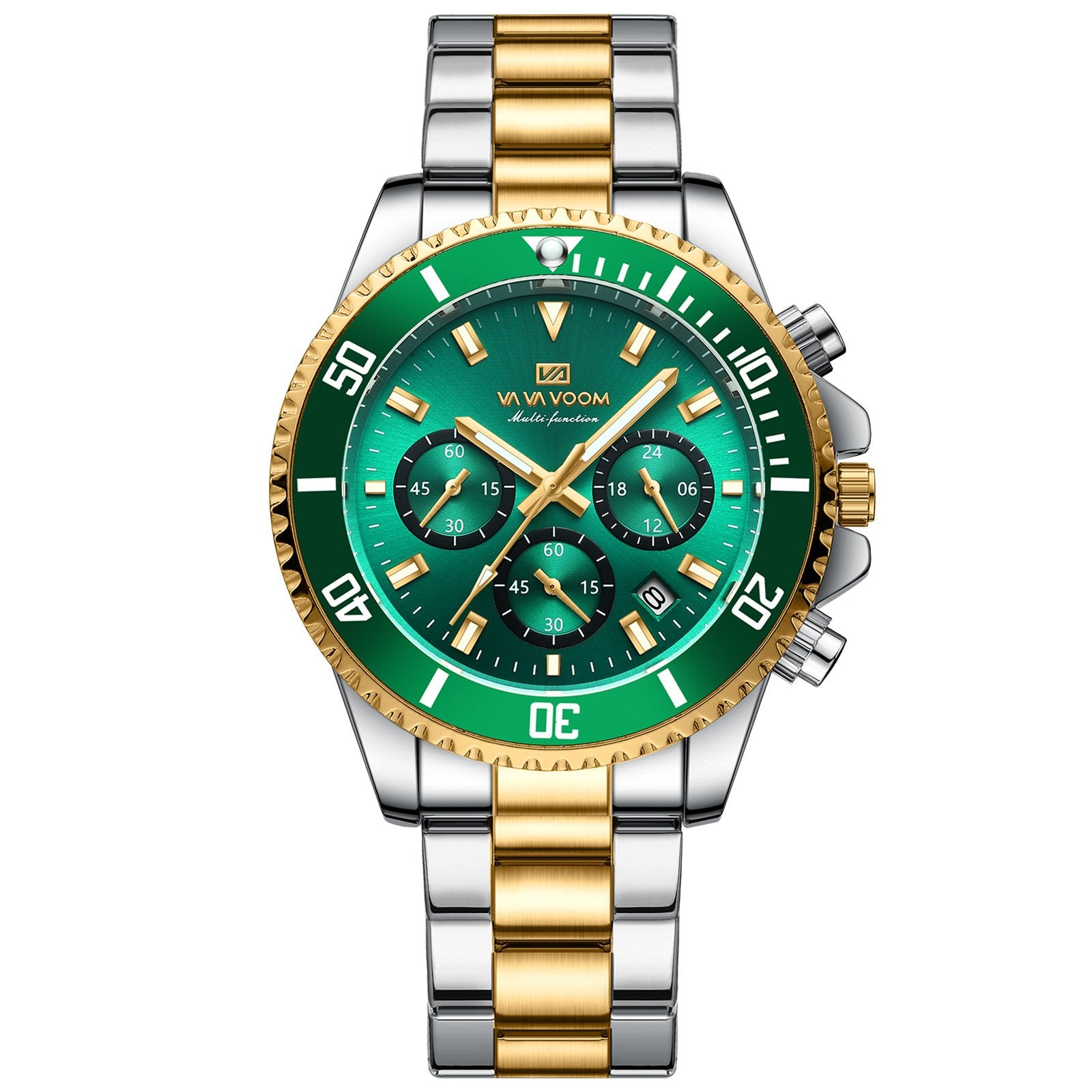 Men's luxury watch with waterproof and luminous dial