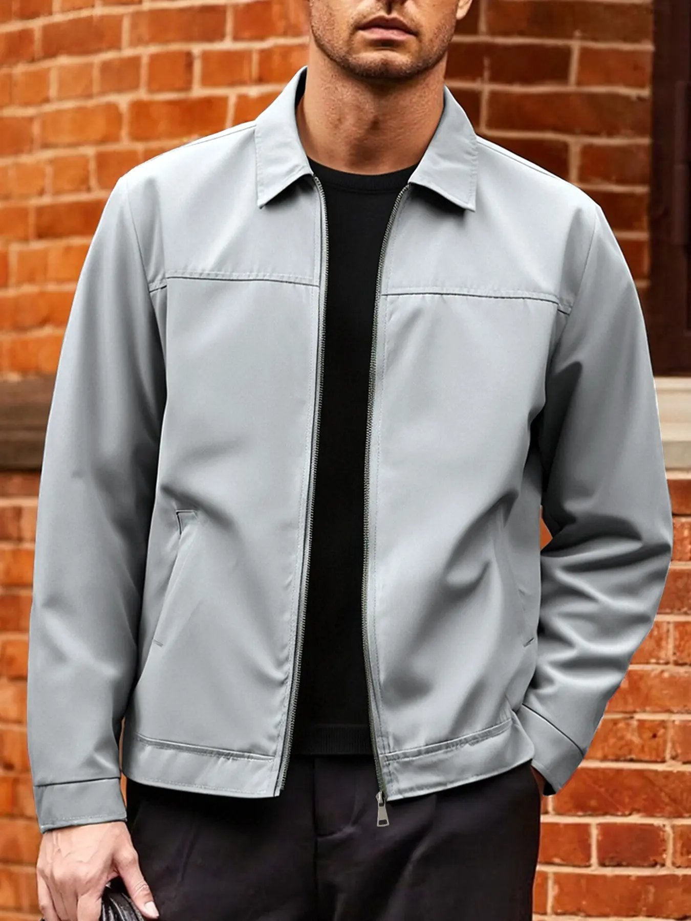 Lightweight All-Season Essential | Breathable Zipper Jacket for Work & Travel