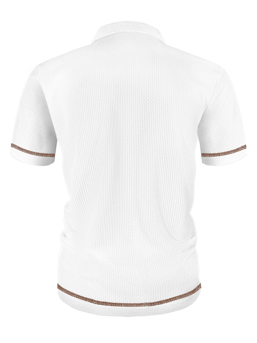 Men's Casual Polo Shirts Classic Short Sleeve Basic Button T-Shirt