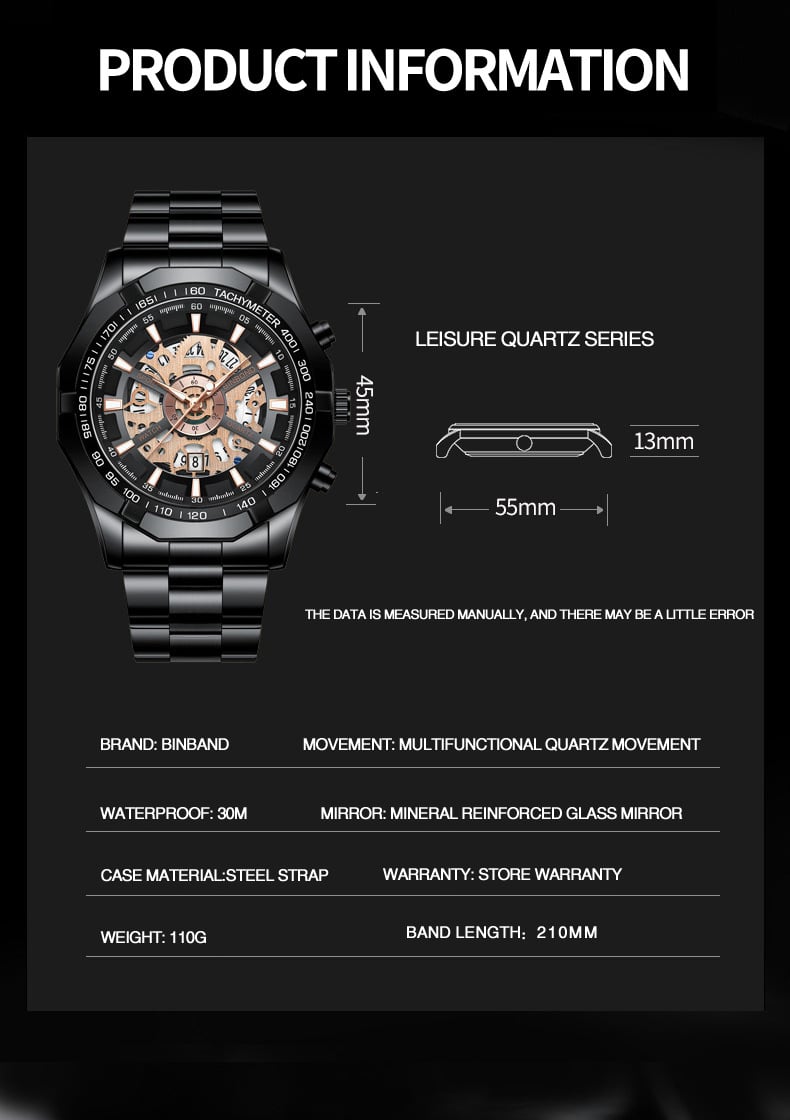Water-Resistant Luminous Business Mechanical Men's Watch