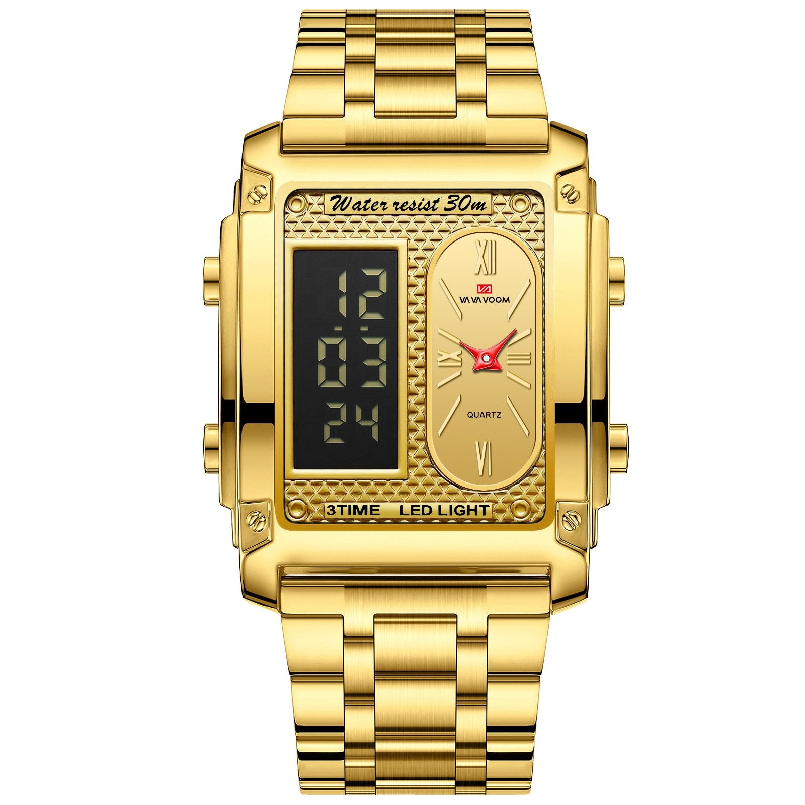 Waterproof Multi-Function Square Digital WatchWaterproof Multi-Function Square Digital Watch