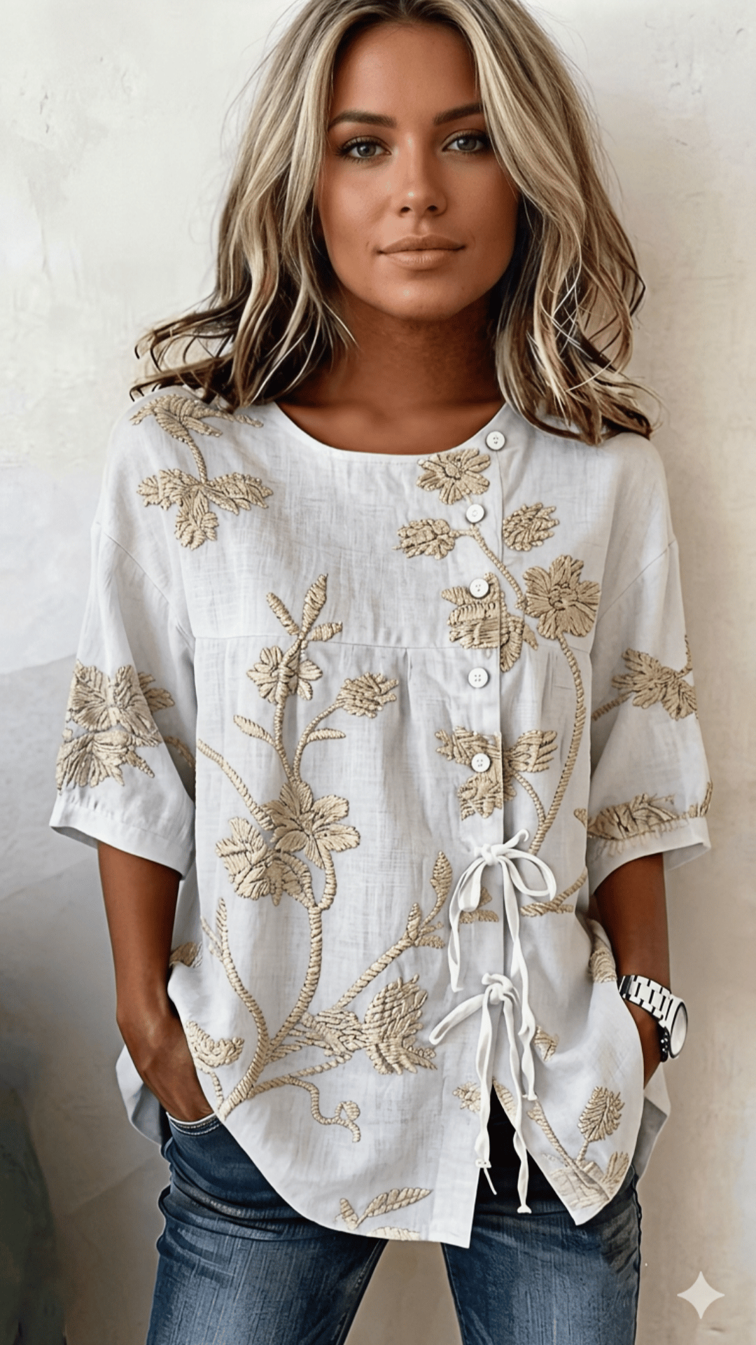 🌸 THE BOHO TIE-SIDE TOP: RELAXED FIT, ADJUSTABLE WAIST, VINTAGE SOUL — YOUR NEW WARDROBE CHAMELEON 🌸