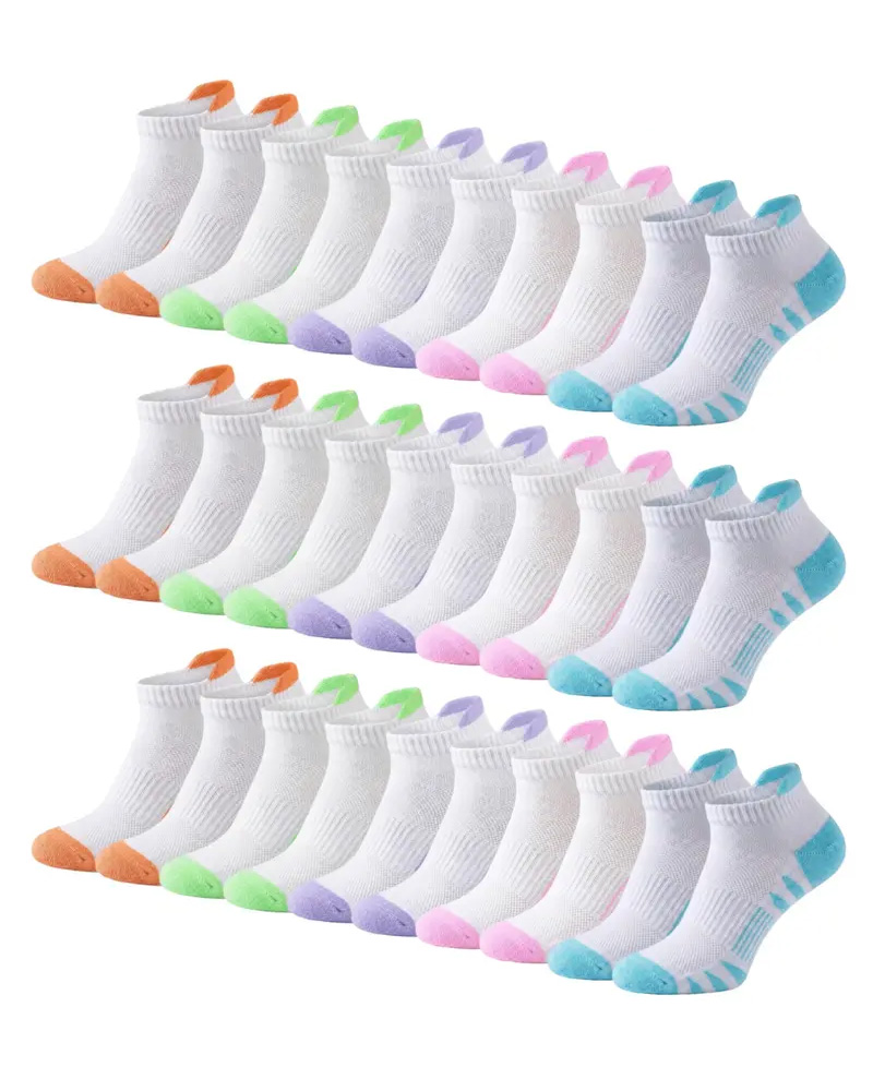 Men's 15-Pair Breathable Mesh Ankle Socks – Lightweight, Colorful, Comfortable Fit for Hiking & Fitness --- 15 Pairs for Just £18.98 & Free shipping!