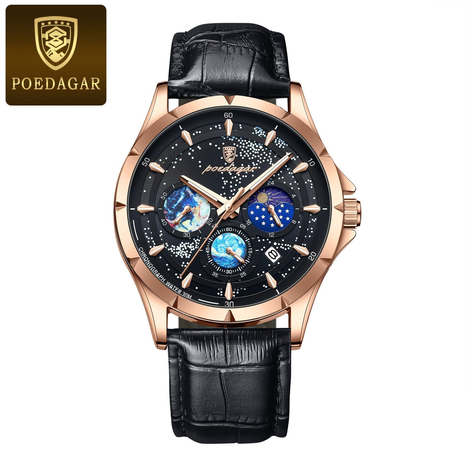 Starry Night Luminous Multifunctional Men's Quartz Watch