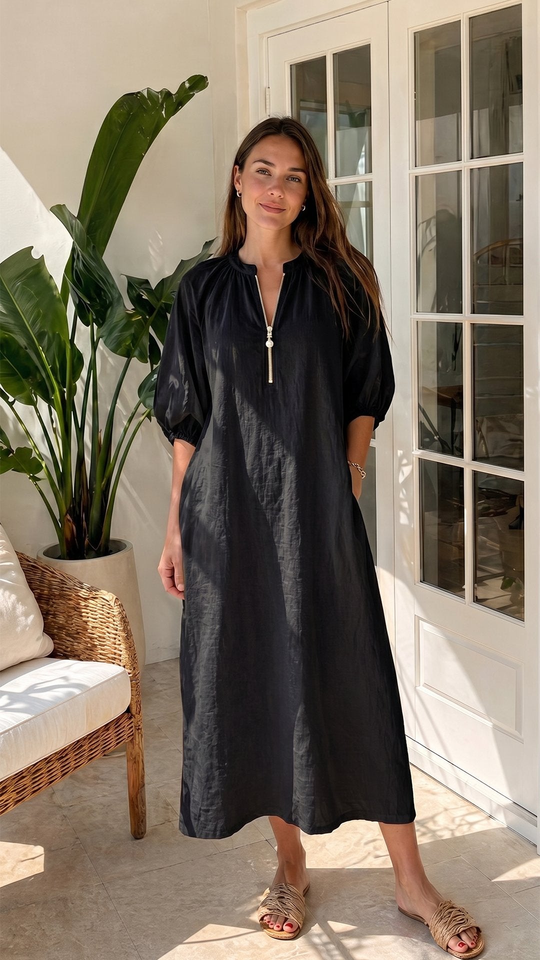 🌸 THE BOHO PUFF DRESS: SHORT SLEEVES, LOOSE FIT, EFFORTLESS SUMMER STYLE 🌸