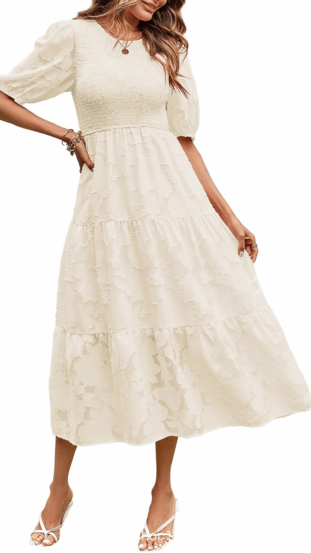 🌸 THE SMOCKED BUBBLE MAXI: PUFF SLEEVES, FLORAL LACE, TIERED DREAMS — YOUR 2026 SUMMER ROMANCE STARTS HERE 🌸