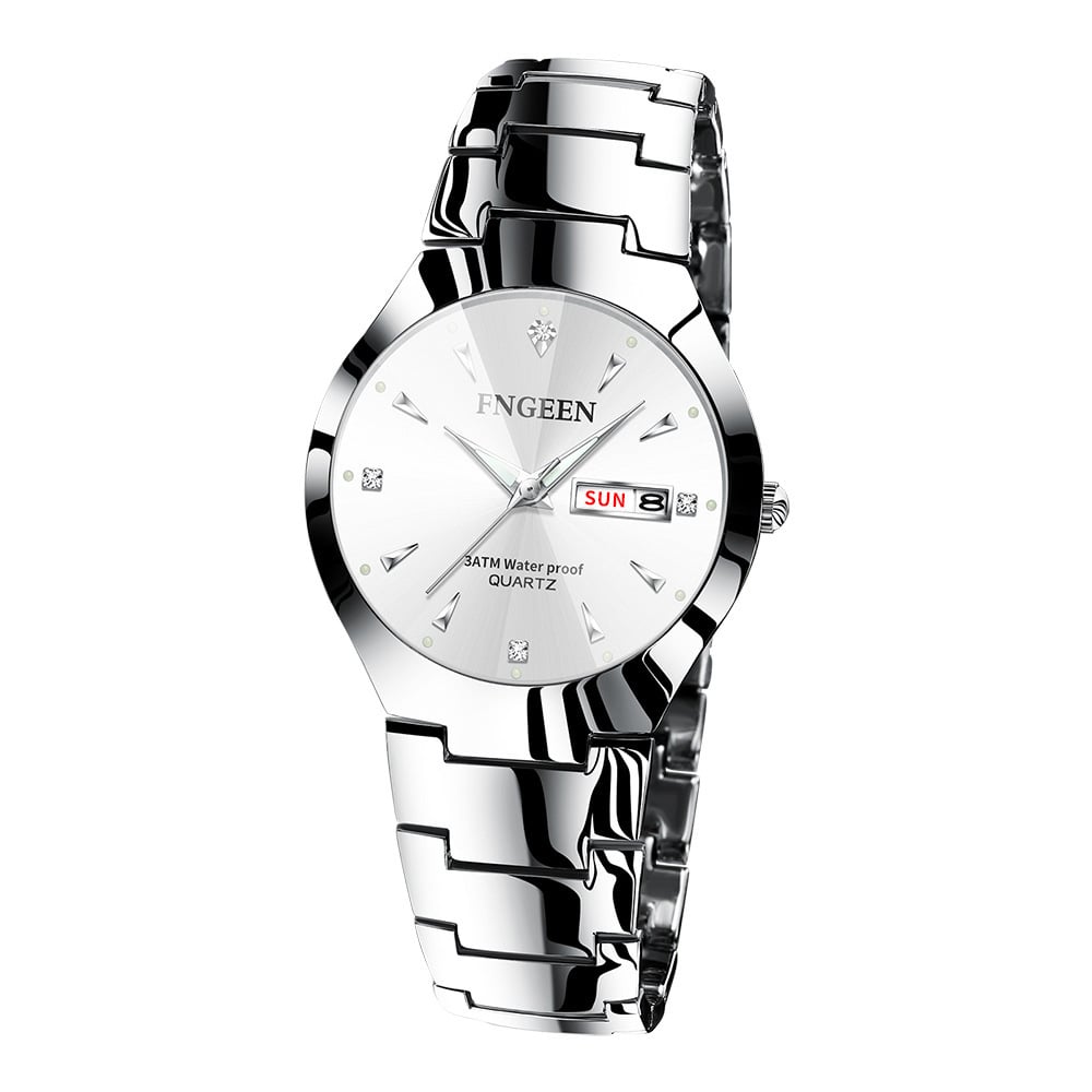 Quartz wristwatch for the fashionable business gentleman